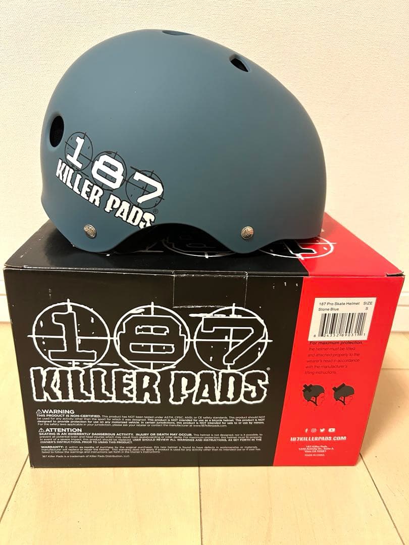 187 KILLER PADS PRO SKATE HELMET S ブルー
