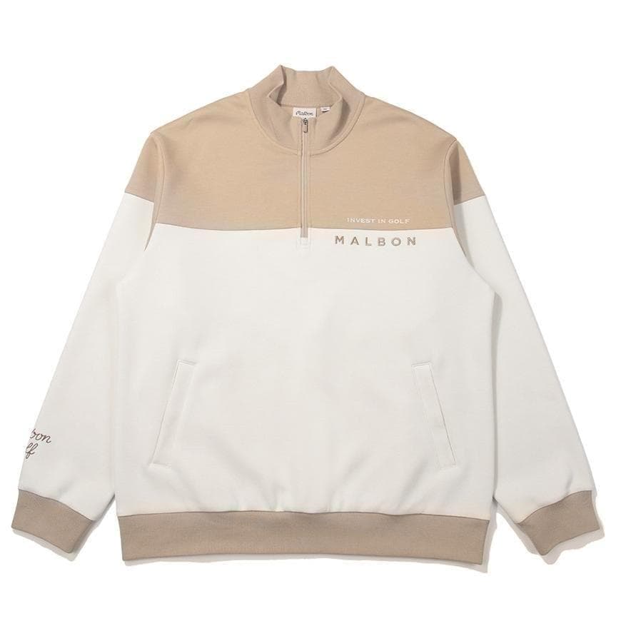 マルボンゴルフ モックネック トレーナー ハーフジップ トップス メンズ XL