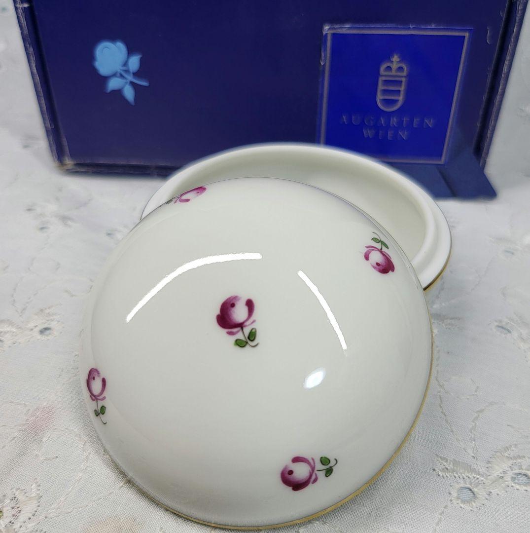 未使用★アウガルテン 小物入れ　ボンボニエール ジュエリーボックス 薔薇 花