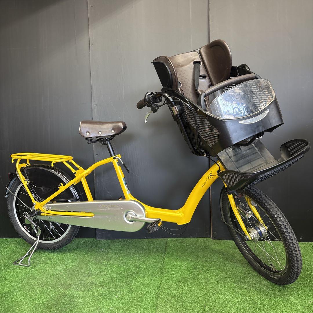 前子供乗せ自転車 BS Angelino イエロー 3人乗り対応　28