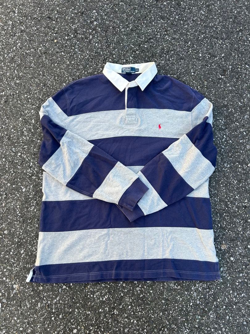 Polo by Ralph Lauren ラガーシャツ XXL ネイビー/グレー