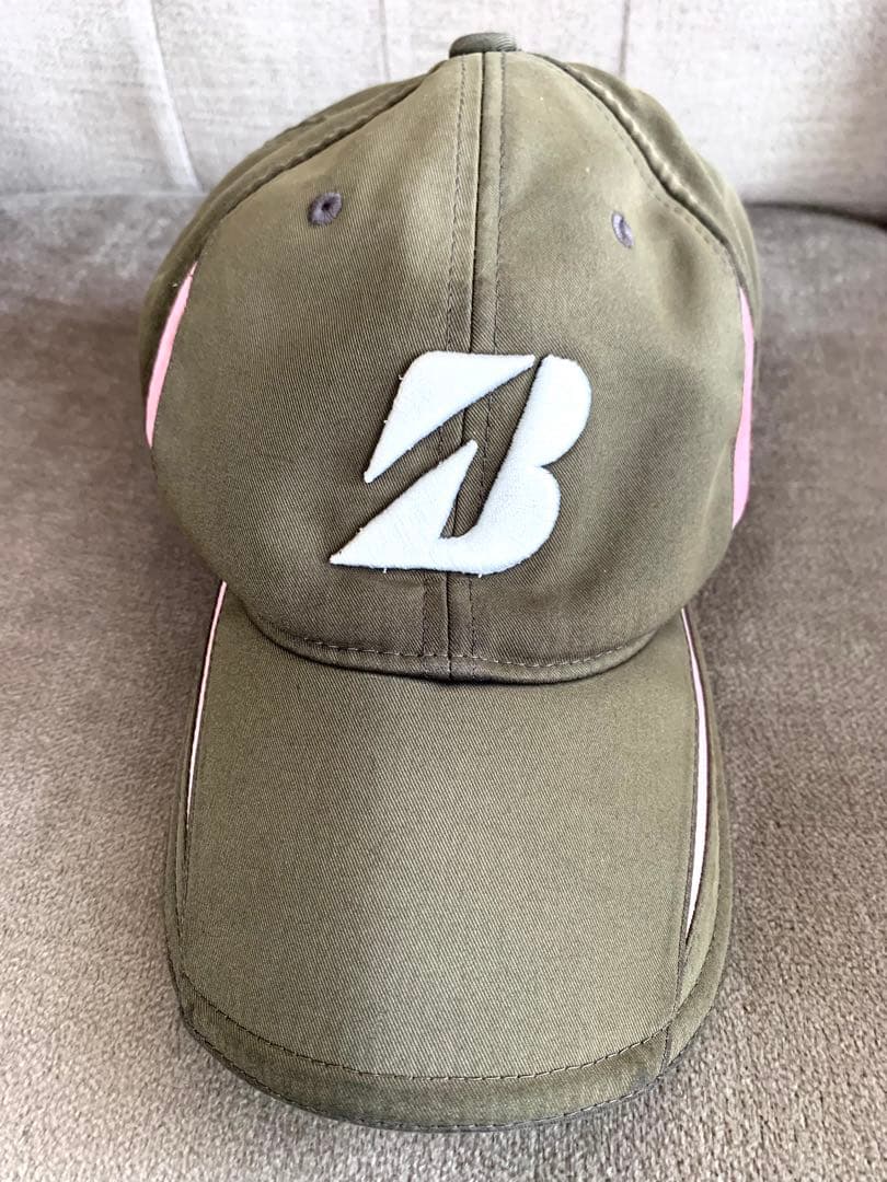 BRIDGESTONE GOLF ブリヂストン ゴルフ カーキ キャップ 帽子①