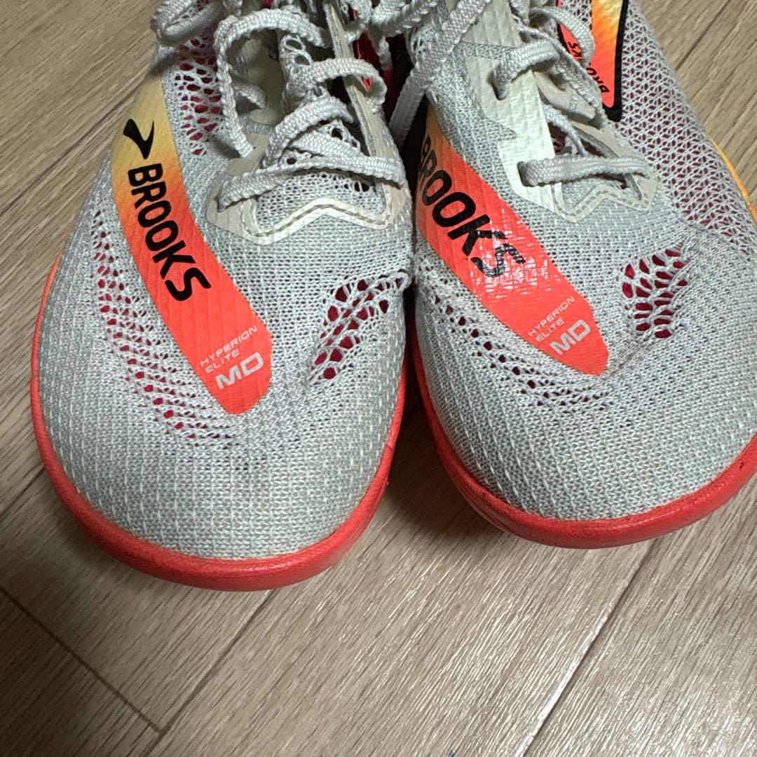 BROOKS MD スパイクシューズ グレー/オレンジ/ピンク　陸上　26.5