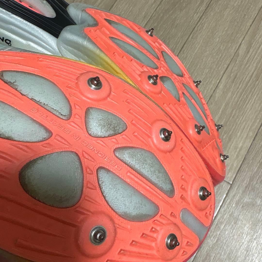 BROOKS MD スパイクシューズ グレー/オレンジ/ピンク　陸上　26.5