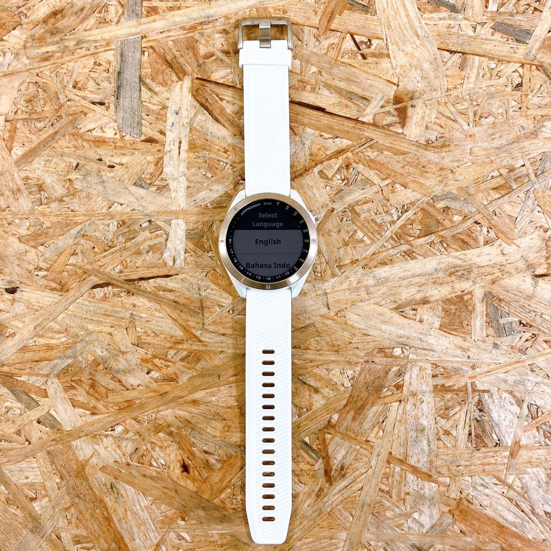 GARMIN Approach S40 ゴルフGPSウォッチ 白 充電ケーブル付