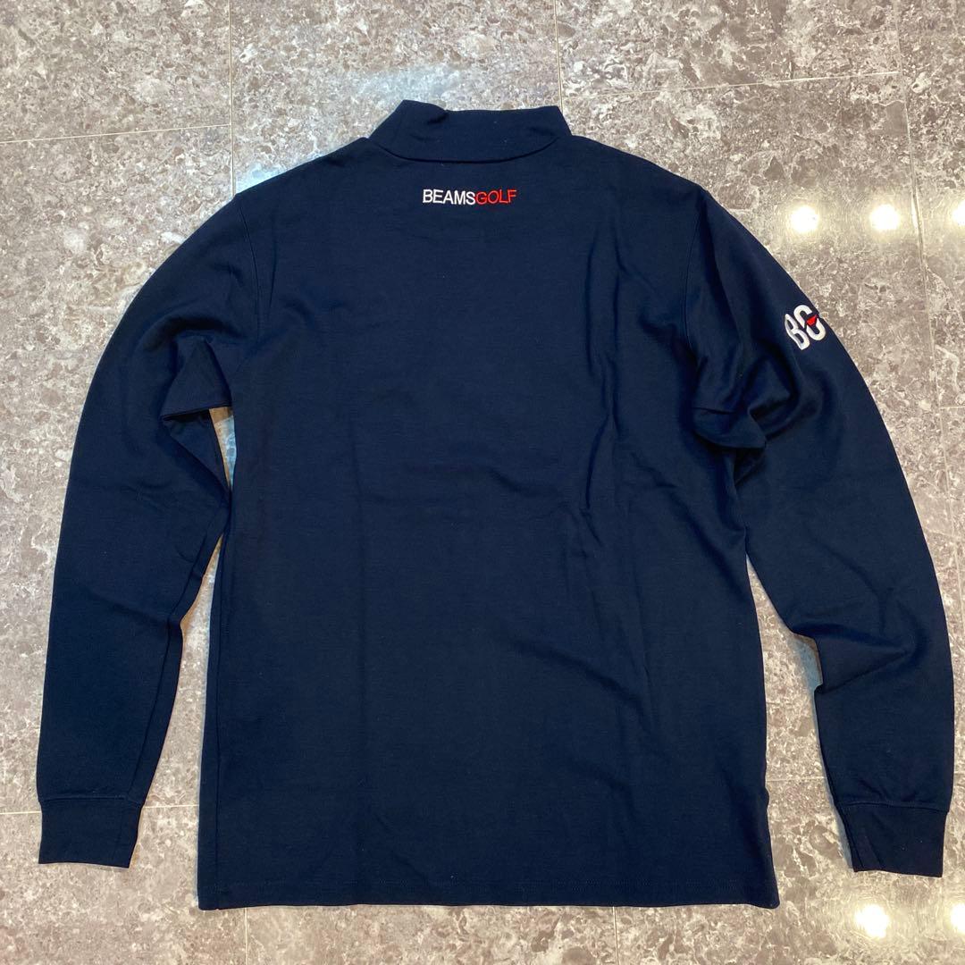 BEAMS GOLF 長袖ハイネックシャツ ネイビー　M