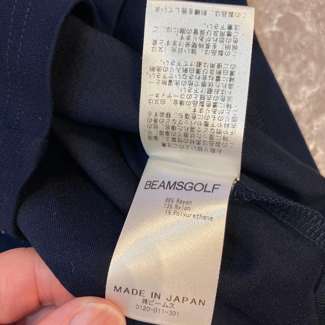 BEAMS GOLF 長袖ハイネックシャツ ネイビー　M