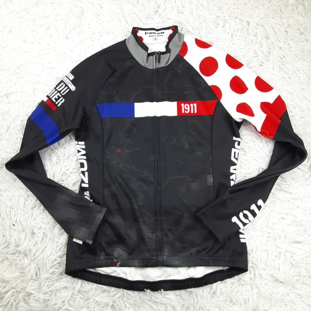美品◎PEARL IZUMI パールイズミ サイクルジャージ ブラック ドット柄