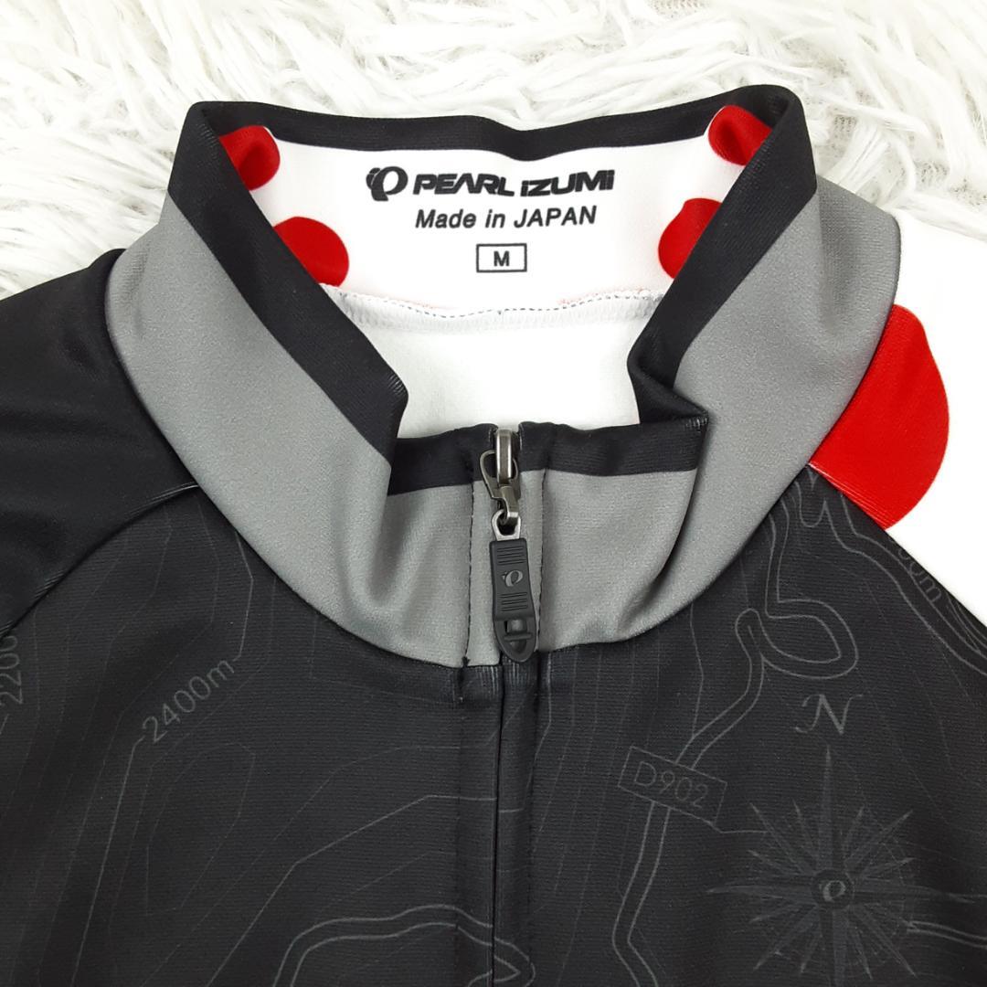 美品◎PEARL IZUMI パールイズミ サイクルジャージ ブラック ドット柄