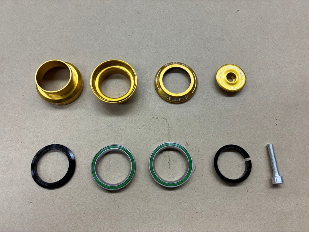 WHITE INDUSTRIES 1-1/8\" ホワイト ヘッドセット Gold