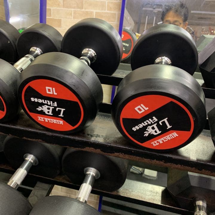 ラバーラウンドダンベル  22.5kg 2個