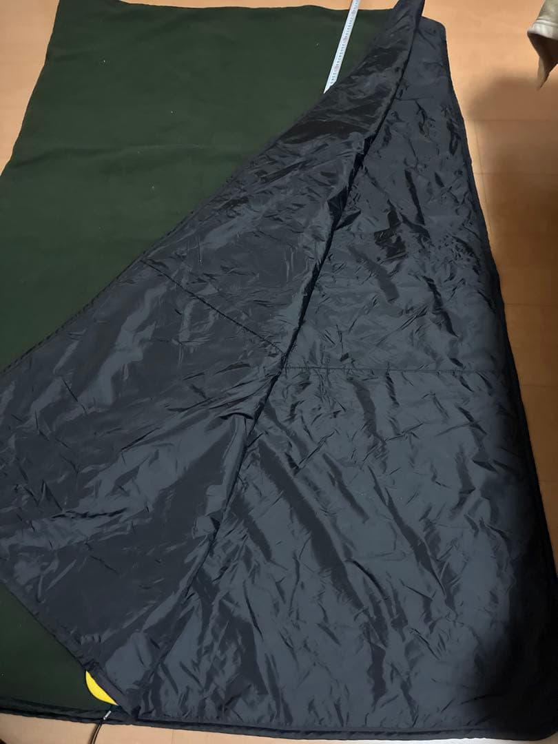 L.L.Bean グリーン フリースブランケット裏ナイロン180cm✖️140cm