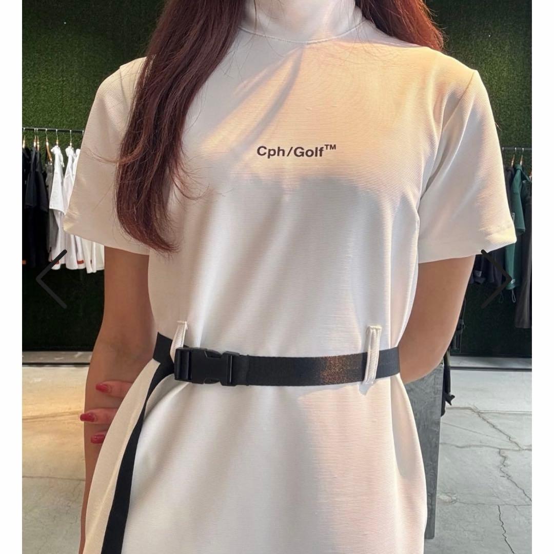 Cph/Golf ベルト付きワンピース ホワイト