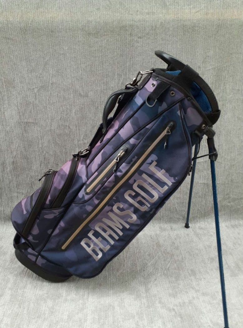 BEAMS GOLF ビームスゴルフ ブルーグレーカモフラ キャディバック
