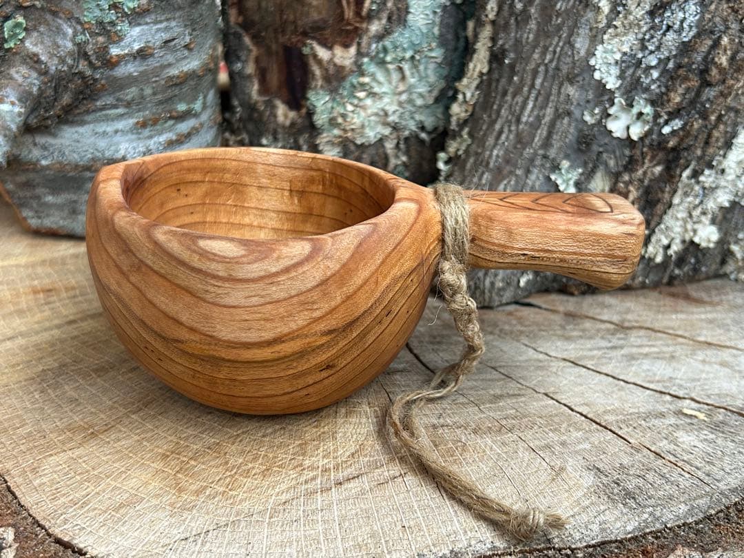SUNSWOOD サンズウッド 山桜 kuksa ククサ　手彫り　ソロキャン野営