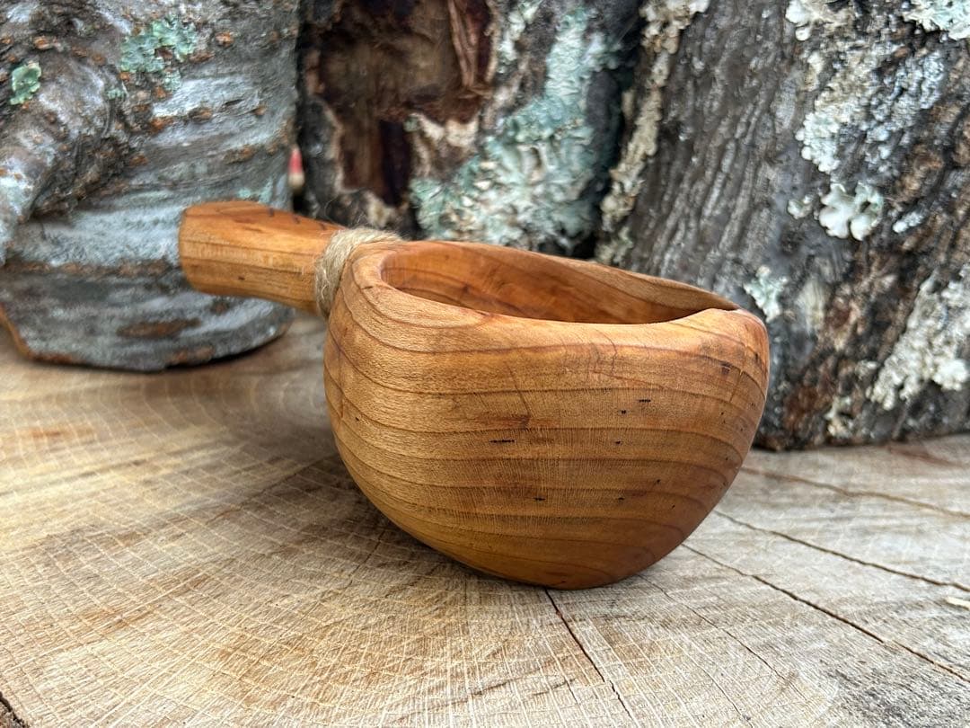 SUNSWOOD サンズウッド 山桜 kuksa ククサ　手彫り　ソロキャン野営