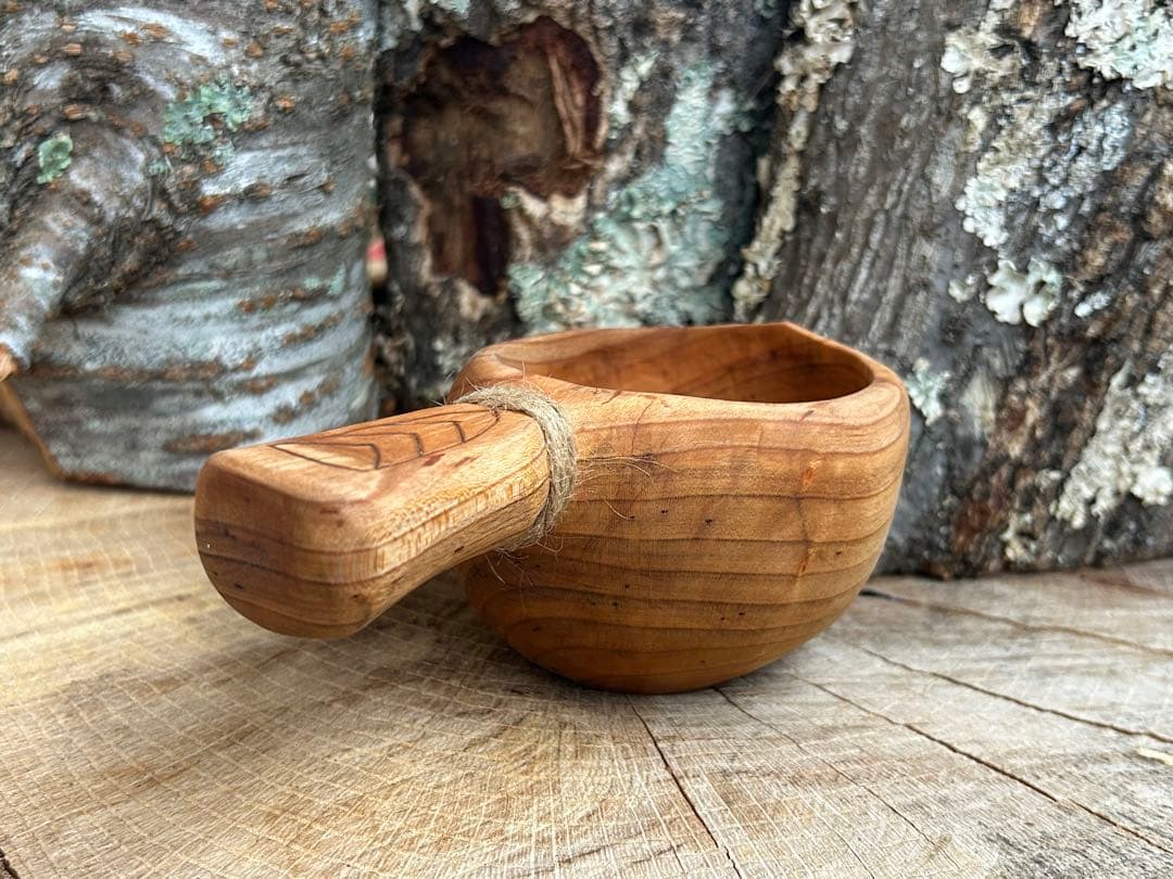 SUNSWOOD サンズウッド 山桜 kuksa ククサ　手彫り　ソロキャン野営