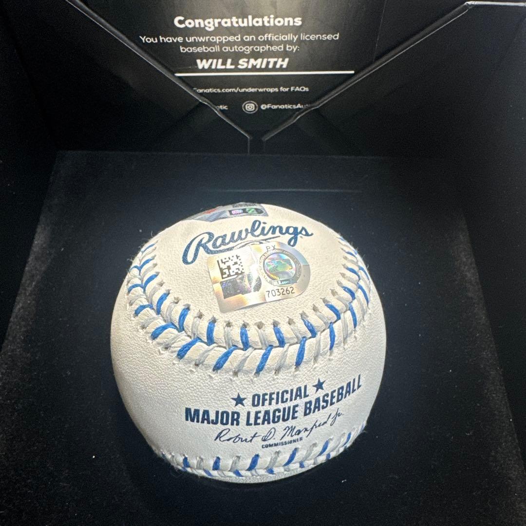 【祝WS連覇】直筆サイン入りボール　2025公式MLB　ウィル・スミス