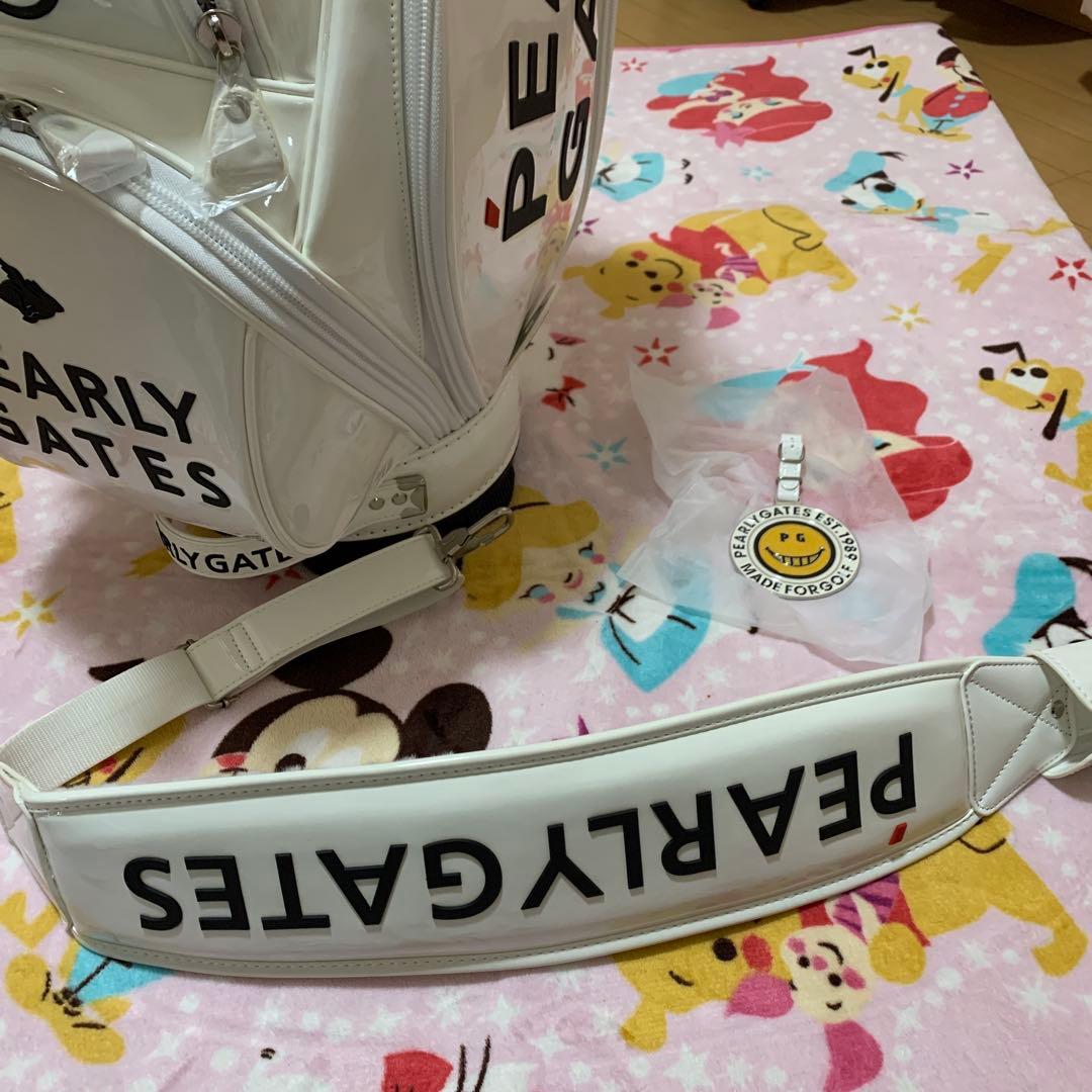新品　PEARLY GATES パターンオーダー品 　キャディーパッグ　白