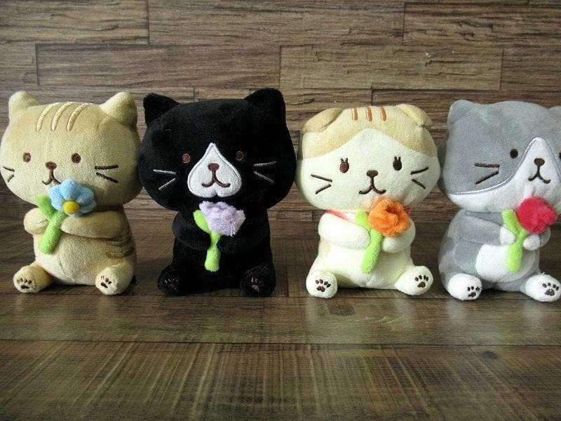 G② SN21 未使用 ふくふくにゃんこ フラワー おすわり マスコット 全8種