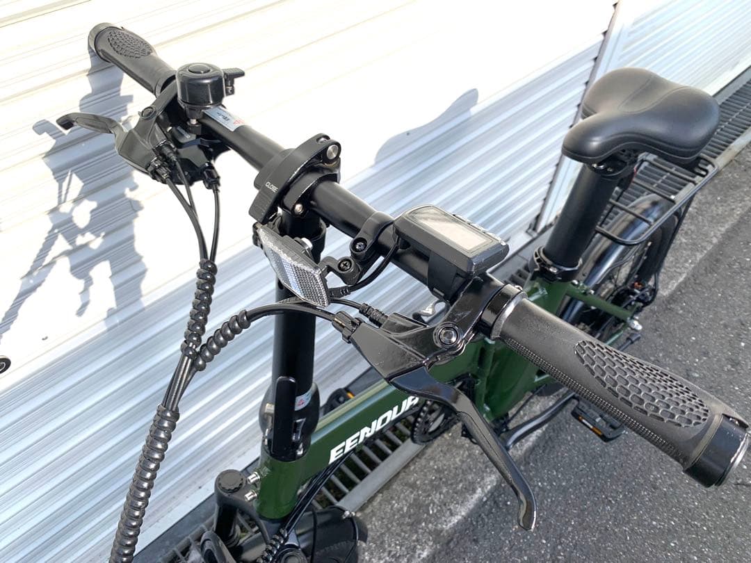 送料無料EENOURディスクMTB折り畳み電動アシスト自転車20インチ動作確認済