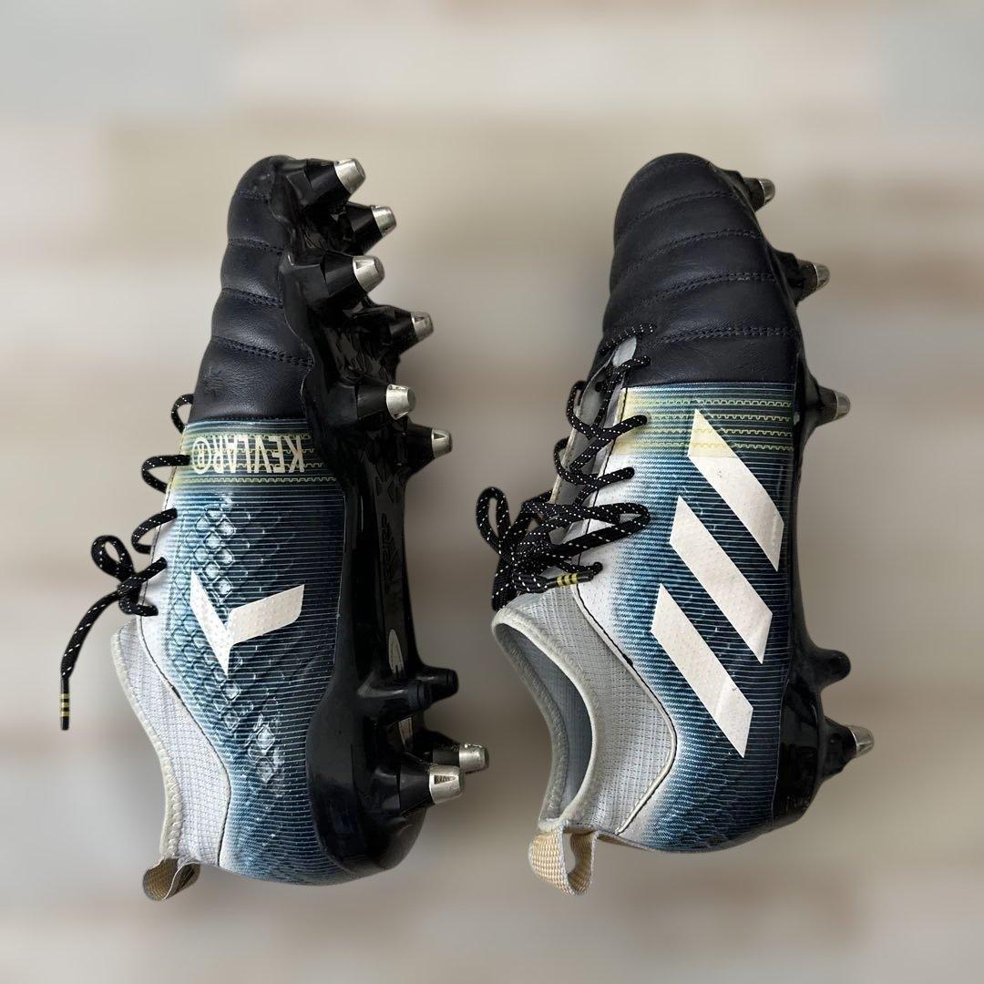 adidas ラグビーシューズ kevlar ブラック/ブルー