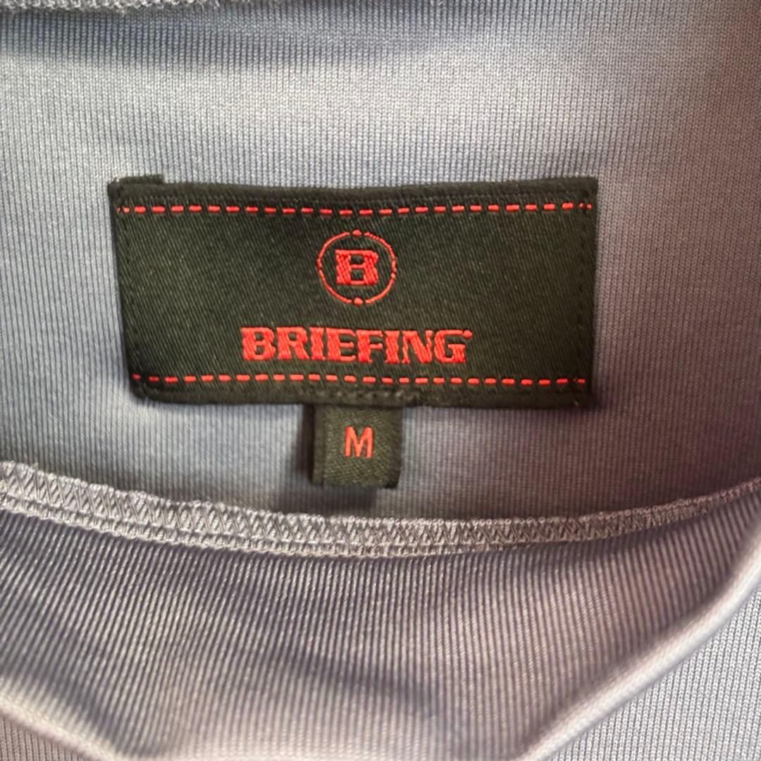 BRIEFING GOLF モックネック　ブルーグレー　メンズM 半袖