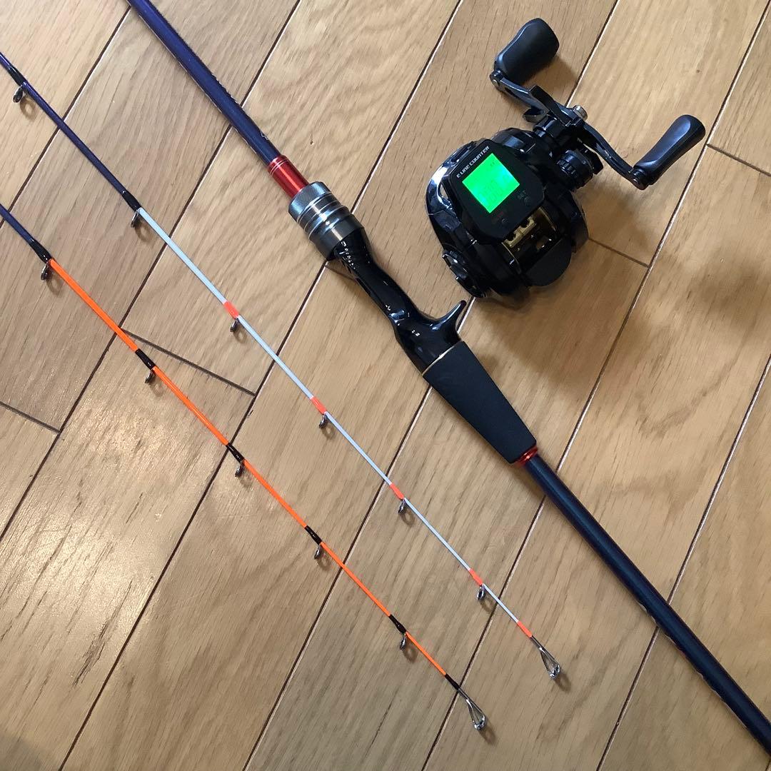 タイラバ　タチウオ　1.68m 2WAYロッド&デジタルカウンター付ベイトリール