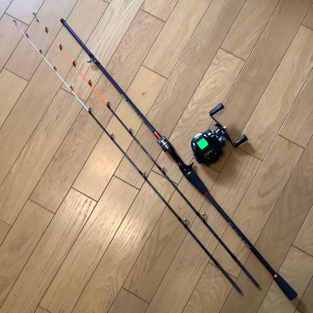 タイラバ　タチウオ　1.68m 2WAYロッド&デジタルカウンター付ベイトリール