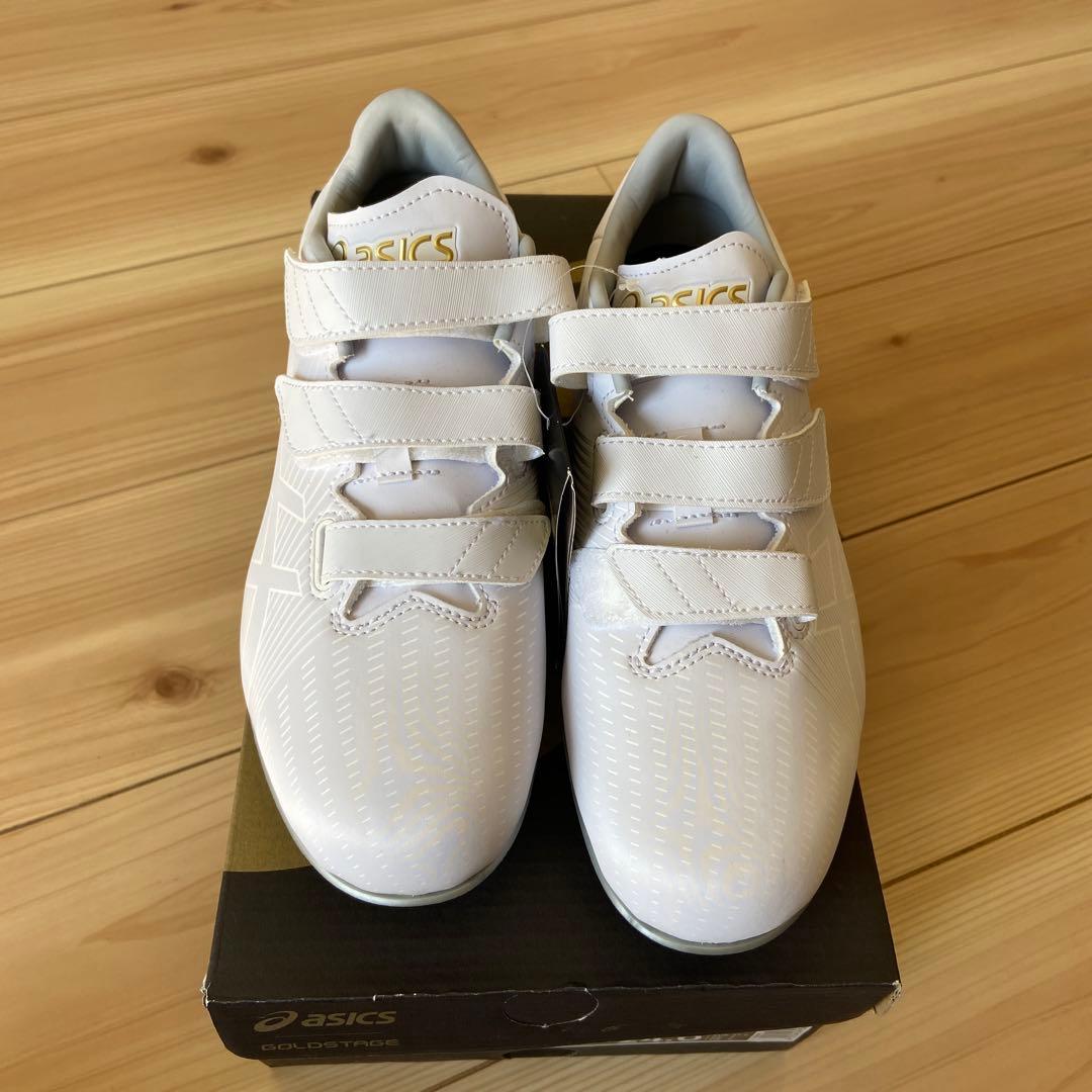 新品未使用　ASICS ゴールドステージ ホワイトスパイク　24.0㎝