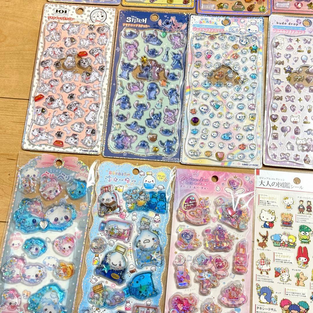 新品　シール　30点　正規品　うるちゅるシール　サンリオ　ディズニー　プチドロ