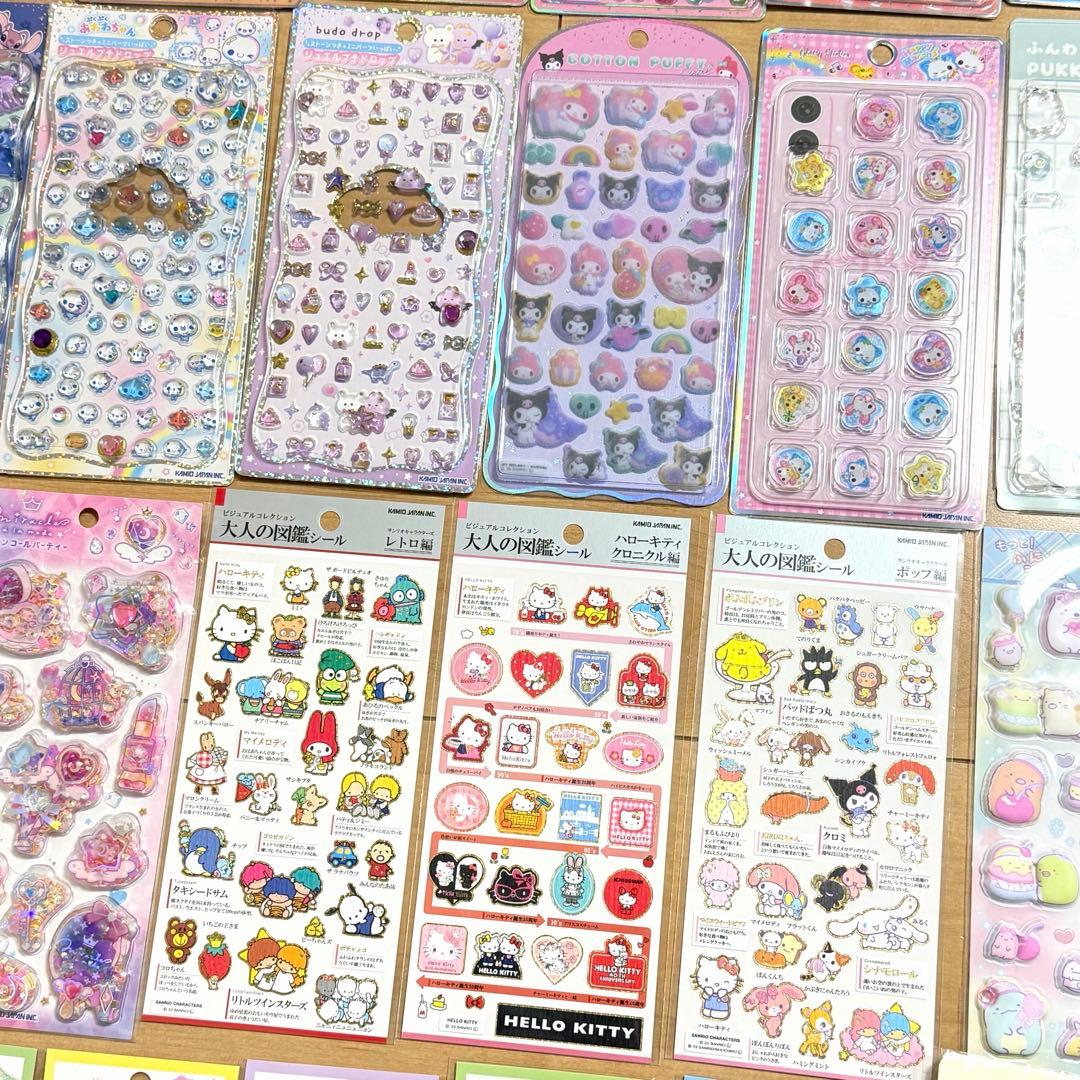 新品　シール　30点　正規品　うるちゅるシール　サンリオ　ディズニー　プチドロ