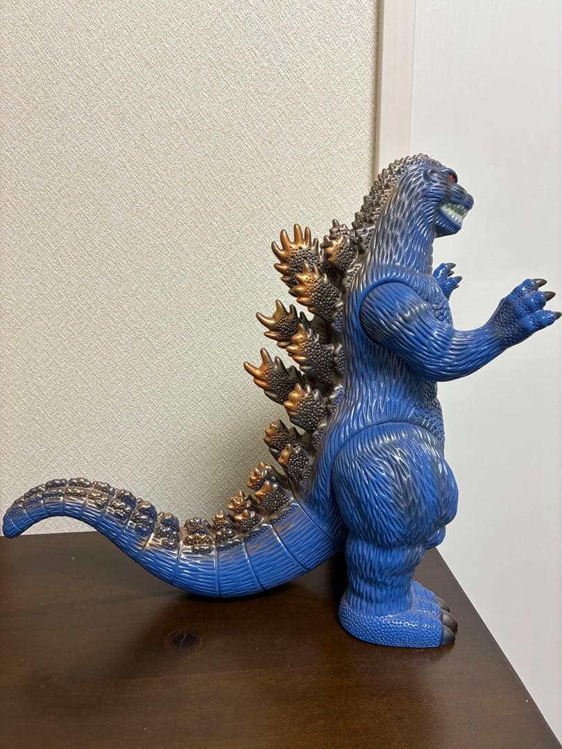 マルサン ゴジラ 約30cm ブルー ブロンズ背びれ ソフビ