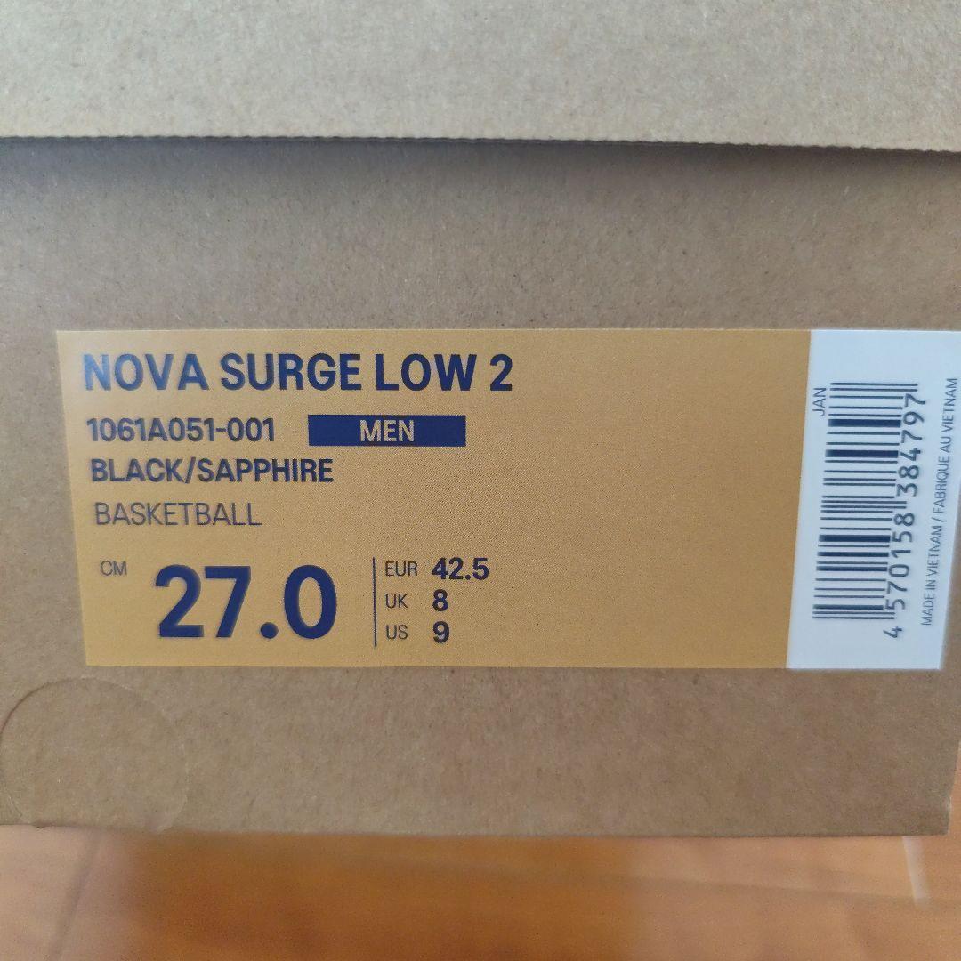 シューズ(男性用) asics nova surge low2 27cm