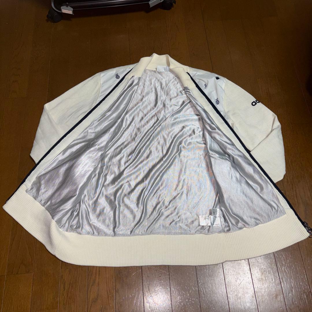 オシャレ アディダス ニット切替 蓄熱フルジィップ ブルゾン