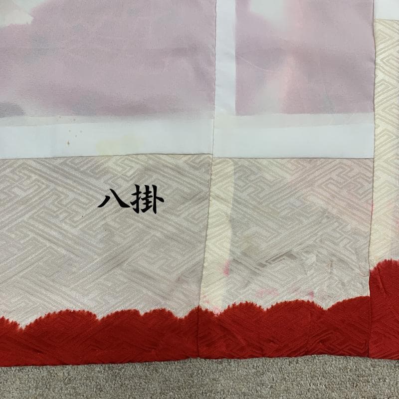 511ag70□七五三 三歳 女児 着物&被布 金彩 毬 花 赤黄白□美品