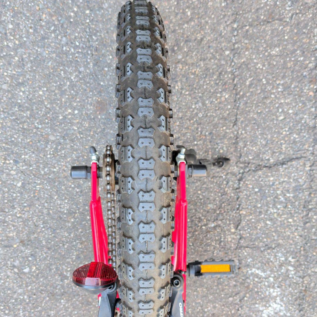 ヨツバサイクル　18インチ ヒーローレッド　カゴ付き　引き取り