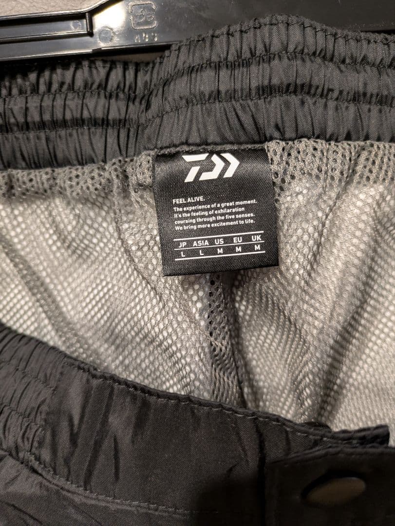 Daiwa ブラック レインウェアセット Lサイズ　ピーチ