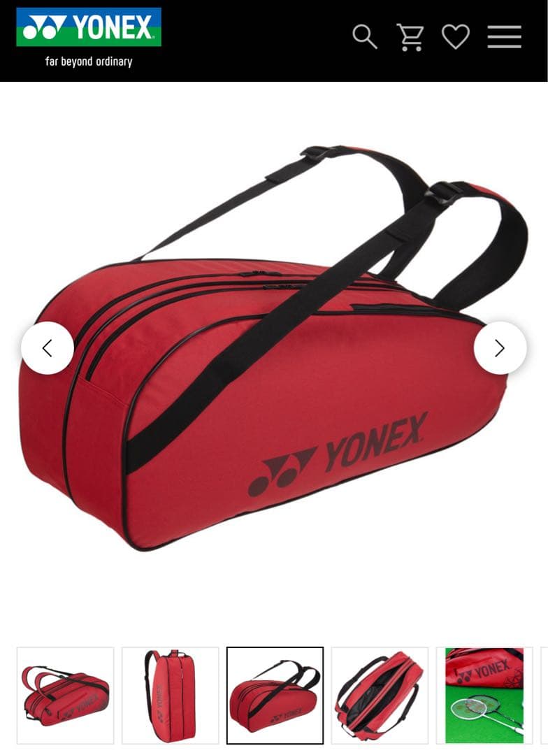 綾ねぇさん専用 YONEX バドミントンバッグ レッド