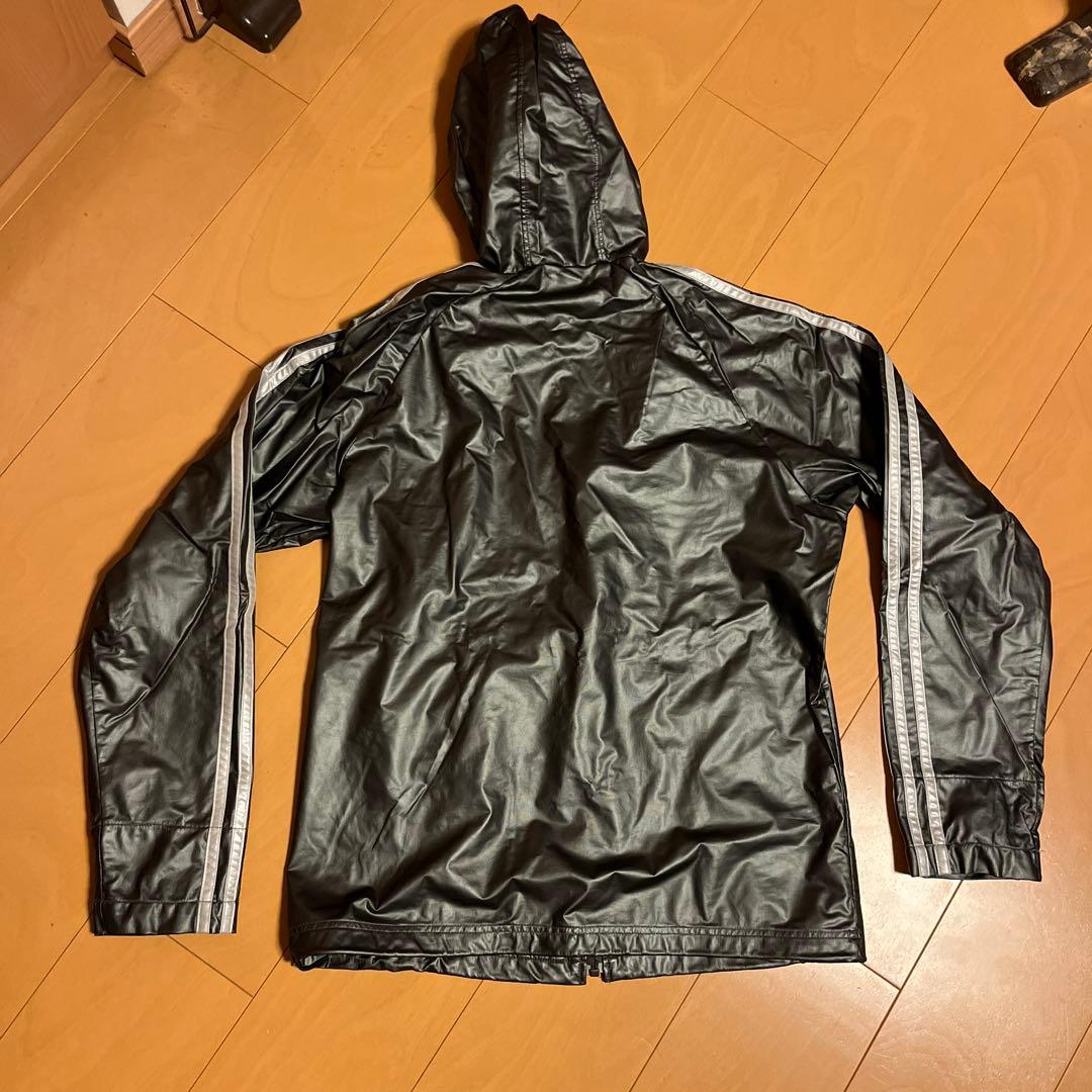 adidasフード付きブラックサウナスーツM size