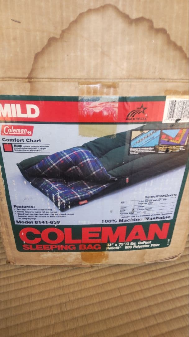 COLEMAN ビンテージ ヴィンテージ 寝袋 新品 長期保管品 グリーン