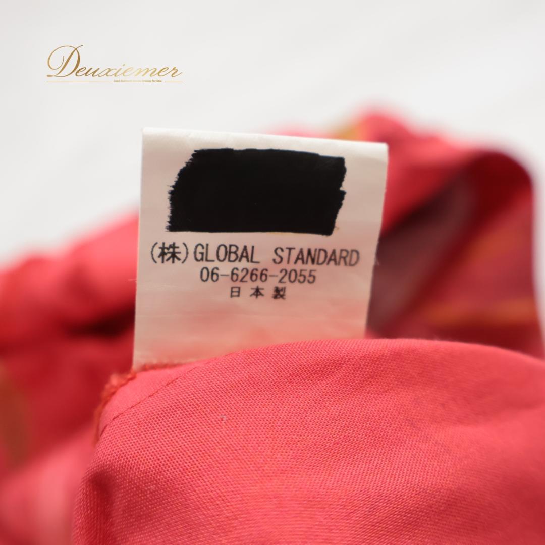 【美品 日本製 フラダンス衣装】レッド ALOHA STANDARDS ドレス