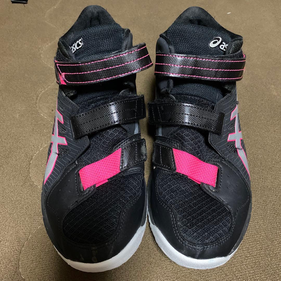 ASICS バレーボールシューズ ブラック/ピンク　25.5㎝