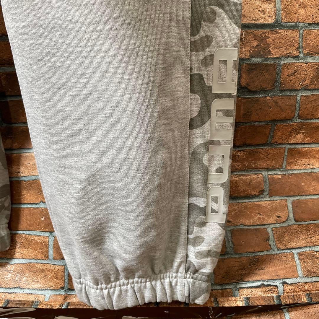 PUMA プーマ　スウェット　セットアップ　パーカー　上下　迷彩　ドクロ　グレー