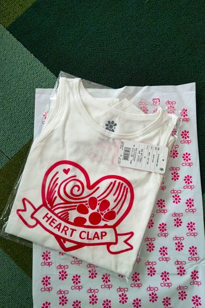 clap クラップ　6月20日(金)発売ハートクラップ スリットタンク 　ヨガ