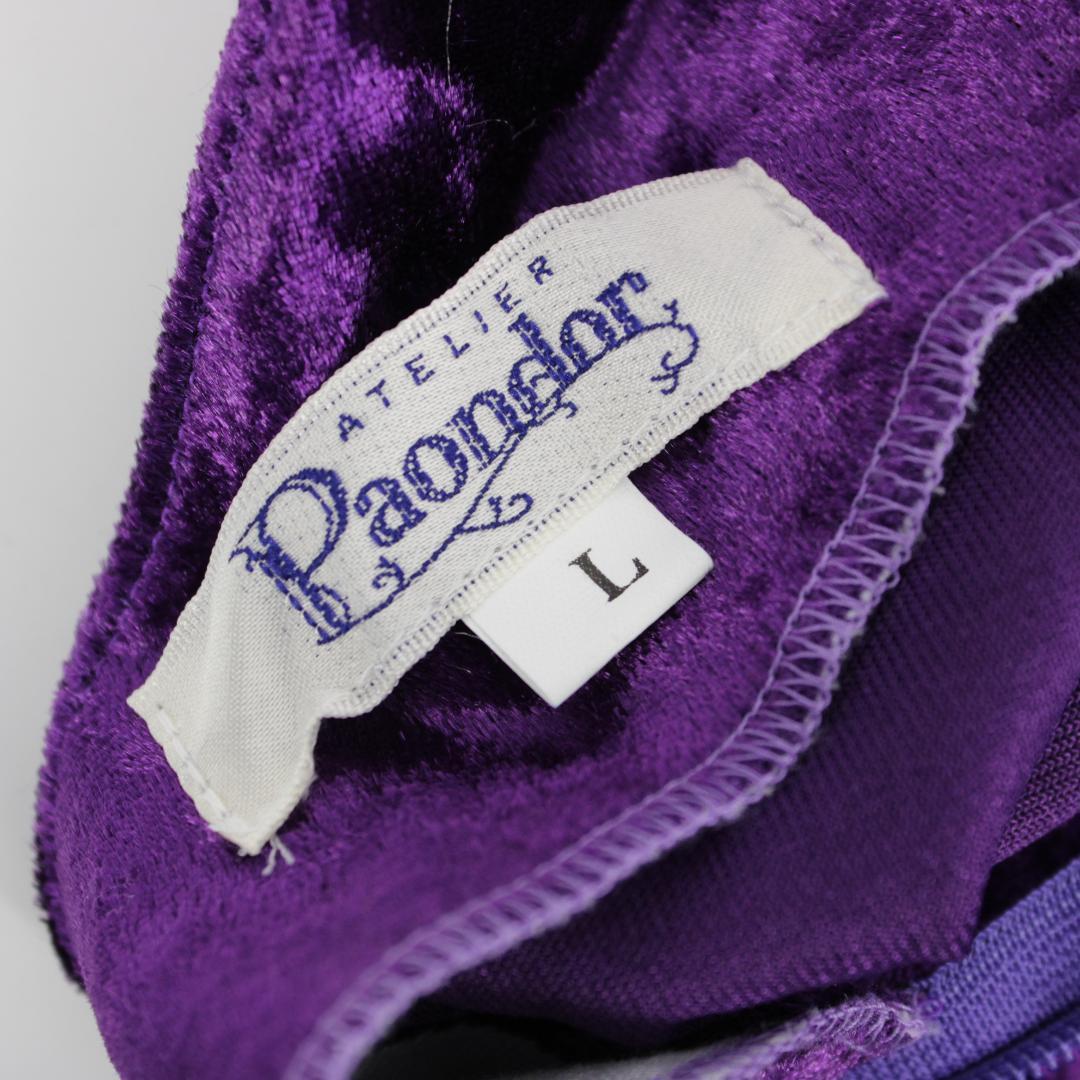 【フラダンス用衣装 美品 オーガンジー別布付き】PAONDOR ベロアドレス
