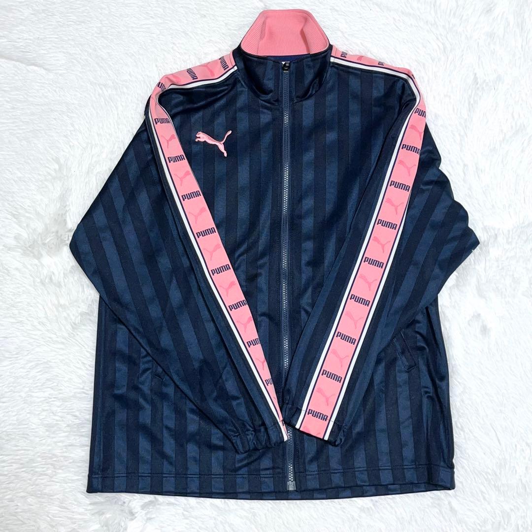 【にゃむ】PUMA ジャージ　上下セット　ロゴ　ピンク　ネイビー