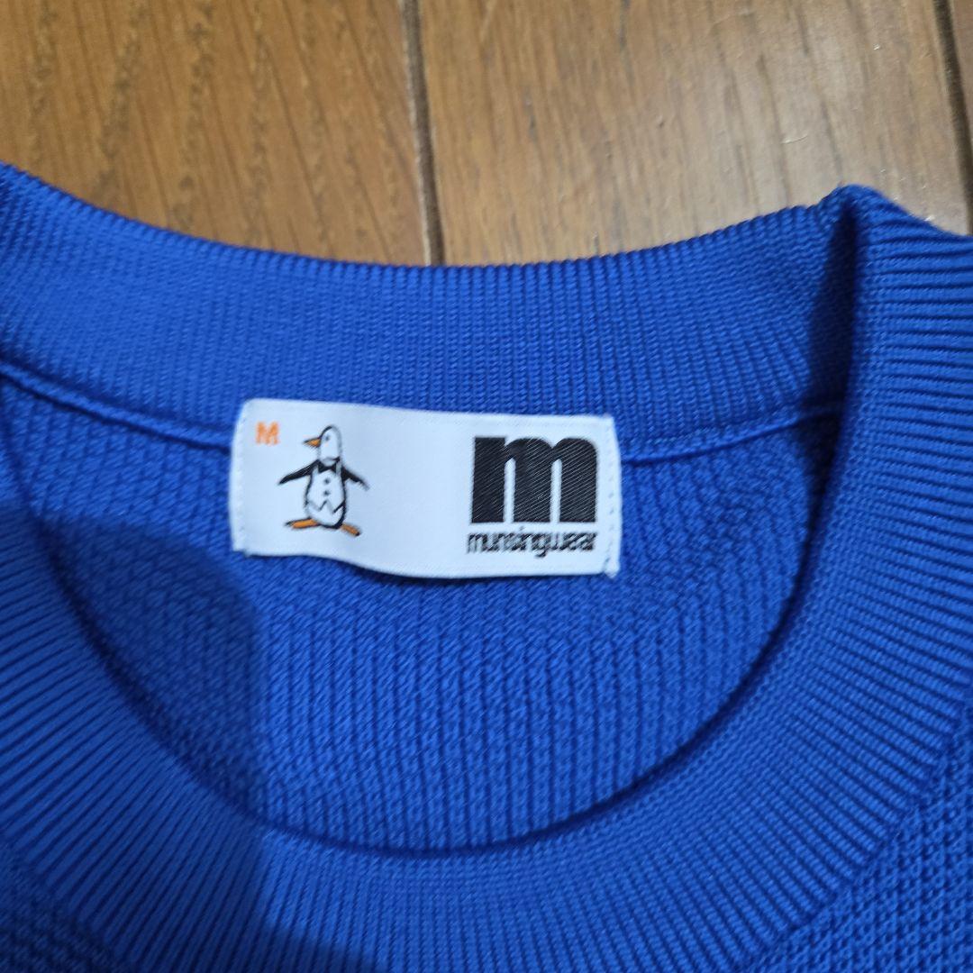 【美品】マンシングウェア ENVOY ブルー ニット メンズ M