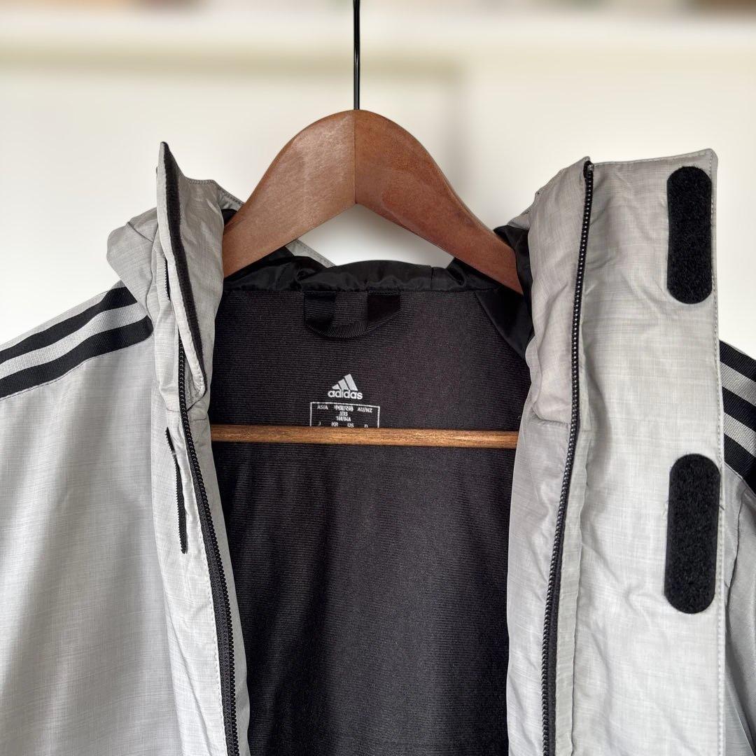 adidas ライトインサレーテッド　ロングコート　ベンチコート　xs グレー
