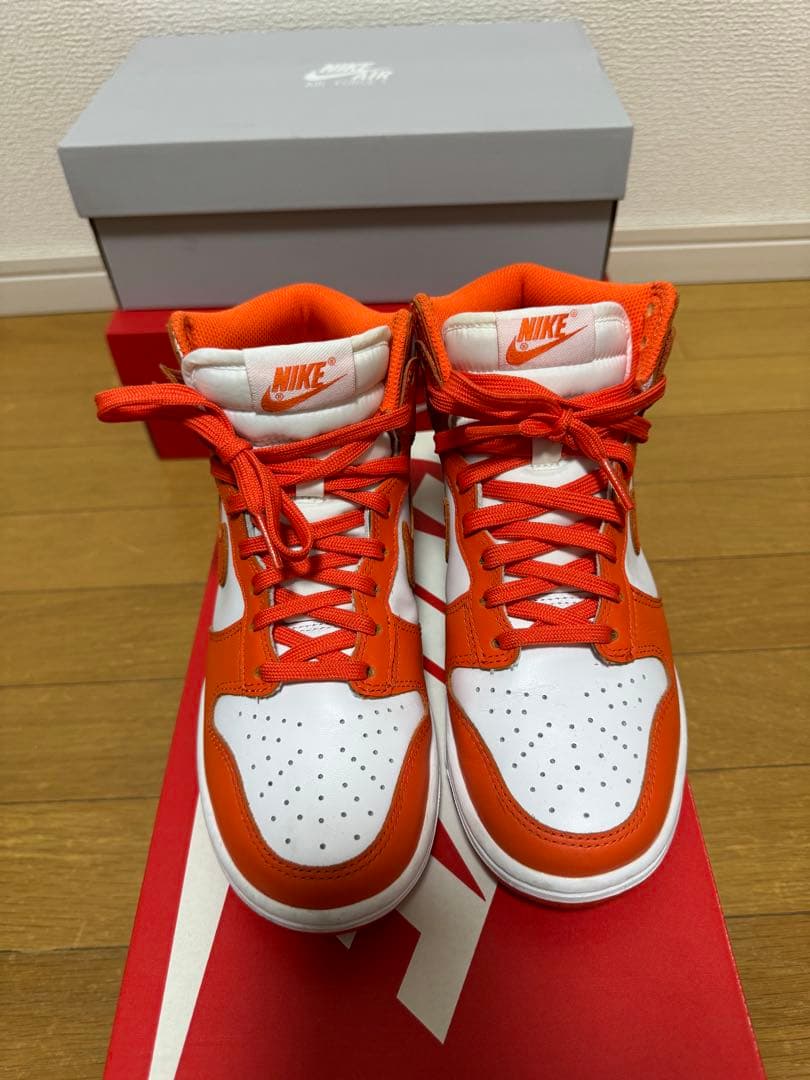 NIKE DUNK HIGH ホワイト/オレンジ 6